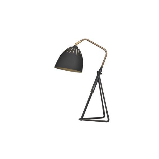LEAN bordslampa Svart struktur/rå mässing. Örsjö belysning