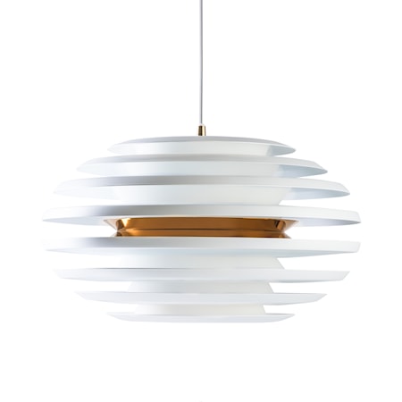 Ellipse Pendel Mattvit/Mässing 50 cm