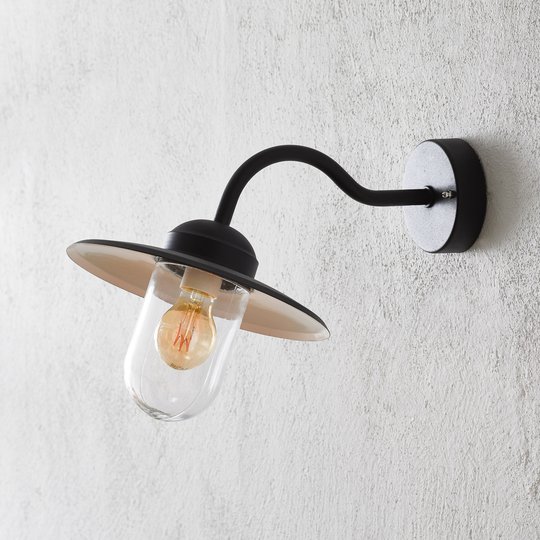 Utomhusvägglampa Luxembourg svart