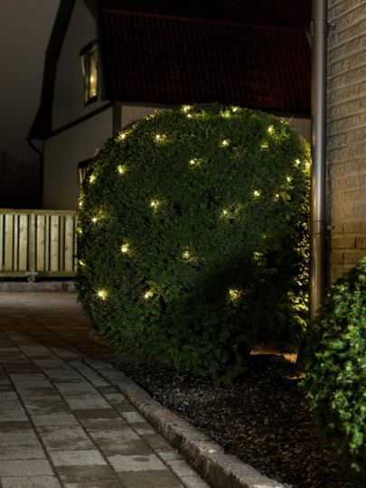 Nät 32 LED 1x1m frostad (Svart)