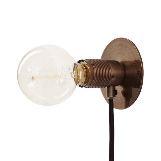 Frama E27 vägglampa 10cm (Brons)