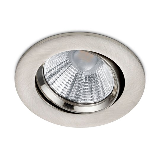 Rund LED-inbyggnadsspot Pamir i nickel matt