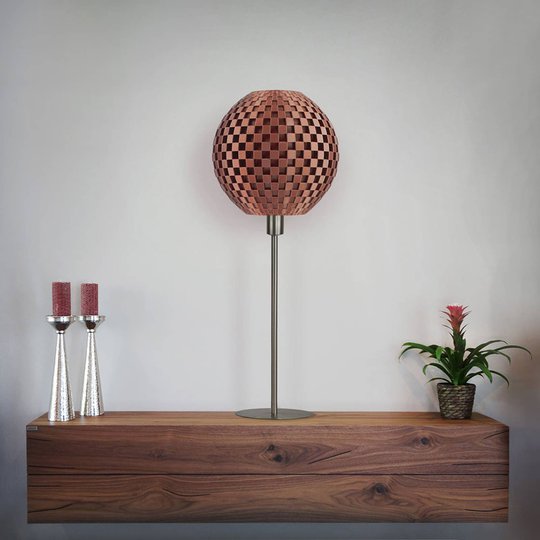 Bordslampa Flechtwerk Kugel, koppar