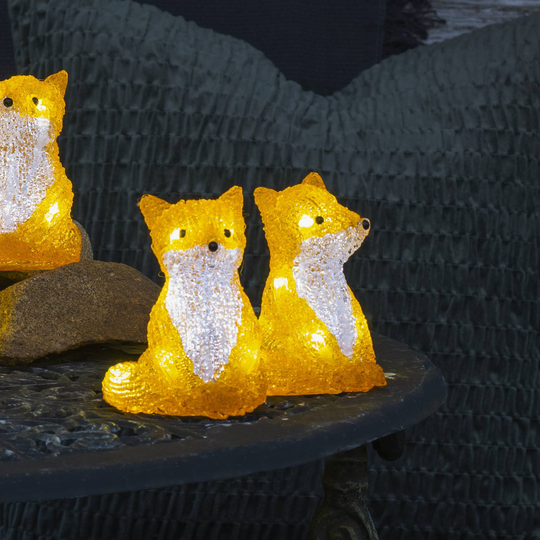 LED-lampfigur Räv, 5-pack som kedja