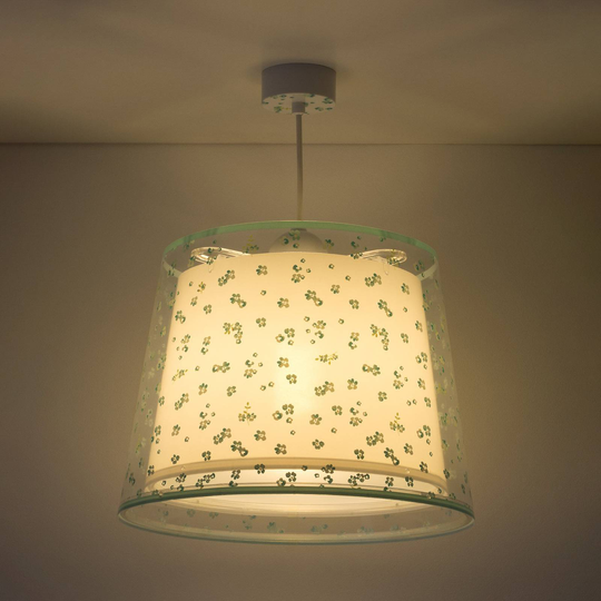 Hänglampa för barnrum Dream Flowers, 1 lampa, grön