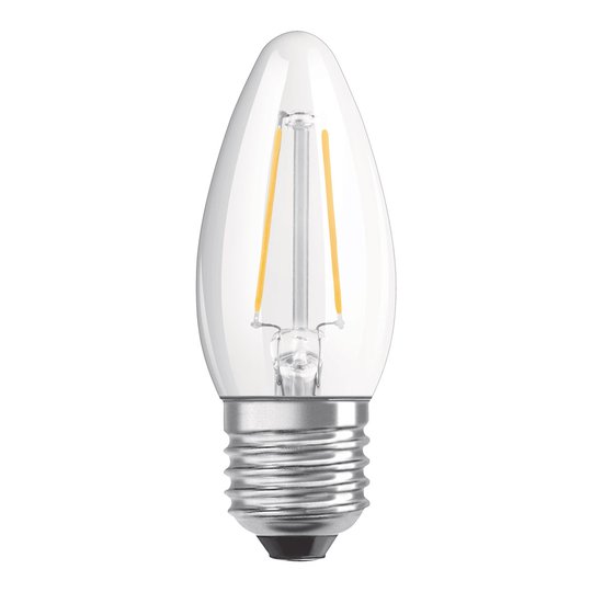 OSRAM LED-kronljuslampa E27 5W varmvit dimbar klar