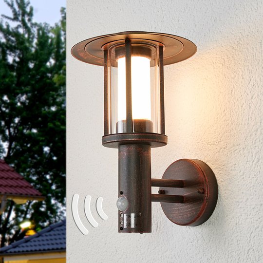 Sensor-utomhusvägglampa Pavlos med LED