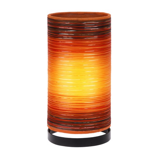 Bordslampa Julie med omlindade trådar, orange