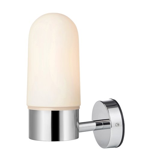 Zen opalglas vägglampa (Förkromad/blank)