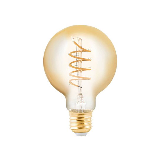 LED-globlampa E27 4 W bärnsten Ø 8 cm