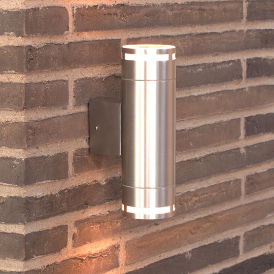 Utomhusvägglampa Can Maxi med up- och downlight