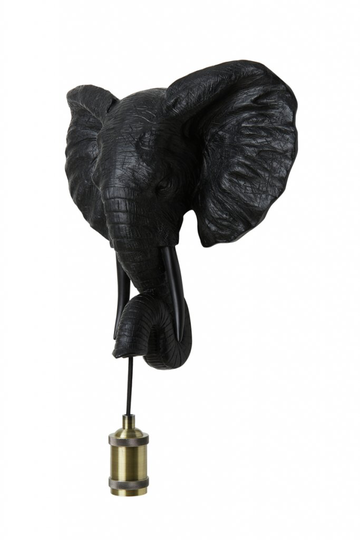 Elephant vägglampa (Svart)