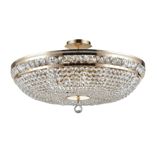 Ottilia kristall 65cm (Mässing/guld)