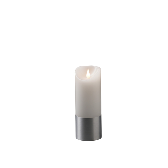 Vaxljus med silverfolie 20,5cm (Silver)