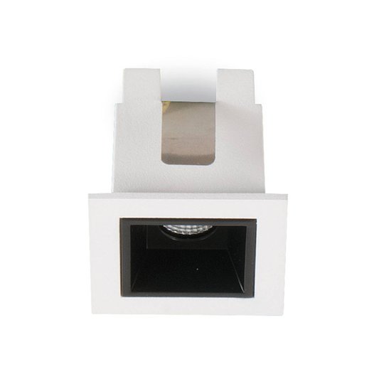LED-inbyggnadslampa Sound 1 30° med ram, vit