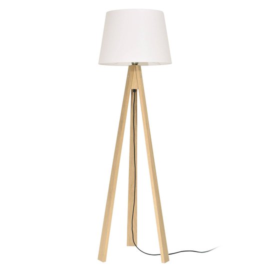 Erlkönig Prinz golvlampa, ek natur, vit skärm