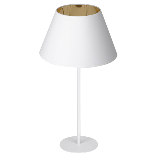 Bordslampa Soho, konisk höjd 56cm vit/guld