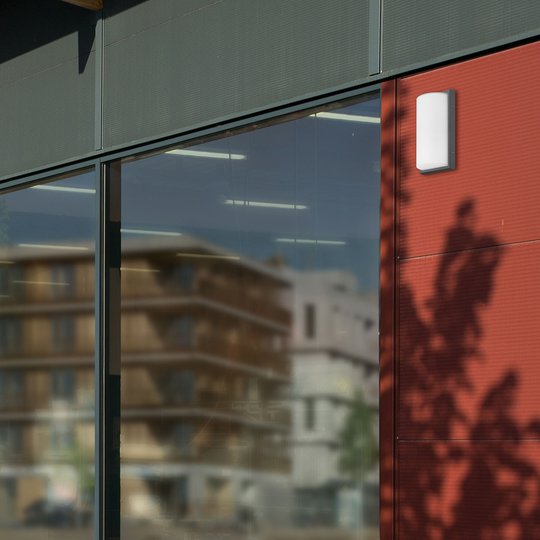 Utomhusvägglampa 039 med rörelsesensor, grafit