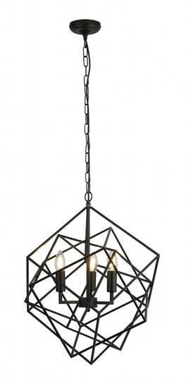 Geometric cube 48cm (Svart)