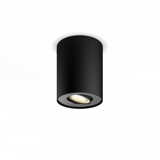 GU10 5W Pillar Hue Ext. Spot Svart
