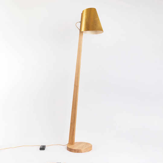 ALMUT 1411 golvlampa konisk Ø30 cm ananas