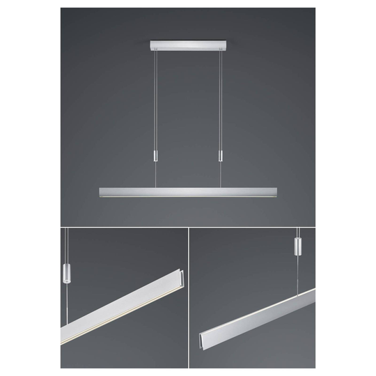 B-Leuchten Delta LED-hänglampa, 100 cm, aluminium