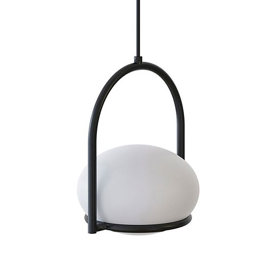 LEDS-C4 Coco Single hänglampa, svart/vit
