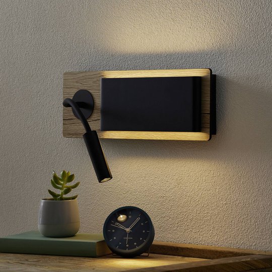 Vägglampa Mood, indirekt ljus med läslampa