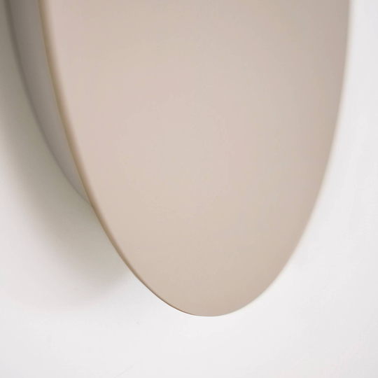 Escale Blade LED-vägglampa, taupe, Ø 24 cm
