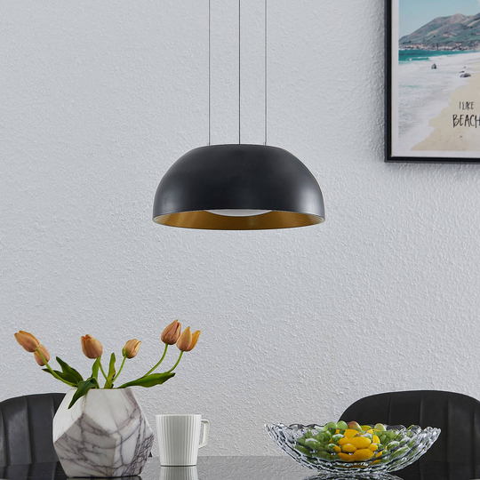 Lindby Juliven LED-hänglampa, svart, 32 cm