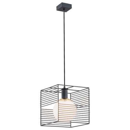 Hänglampa Skare med burskärm, svart
