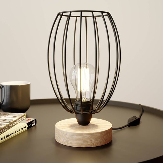 Bordslampa Beevly med burskärm