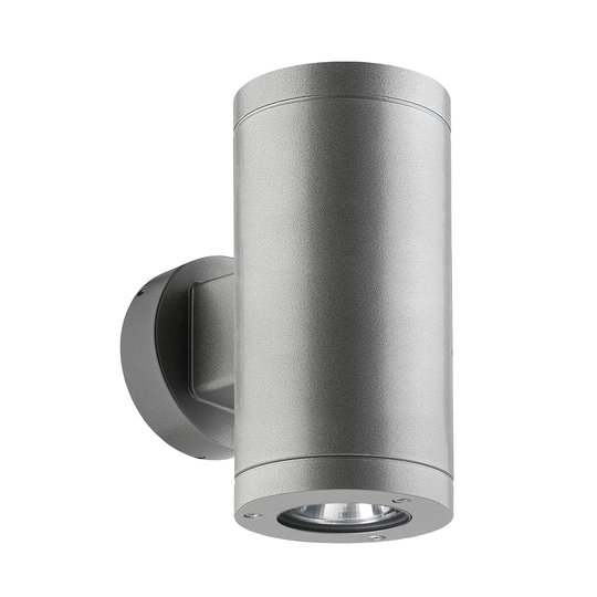 LED-utomhusvägglampa 1066 up/down, silver 14°/54°