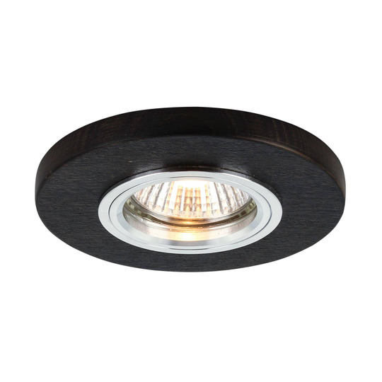 LED-inbyggnadsspot Sirion, Ø 10 cm valnöt