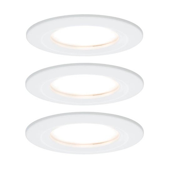 Paulmann Nova LED-inbyggnadsspot 3-pack stel, vit