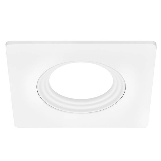 Kantig inbyggnadsram installationsöppning 68 vit
