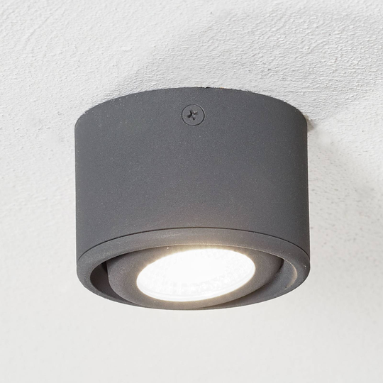 Svängbart huvud – LED-downlight Anzio, antracit