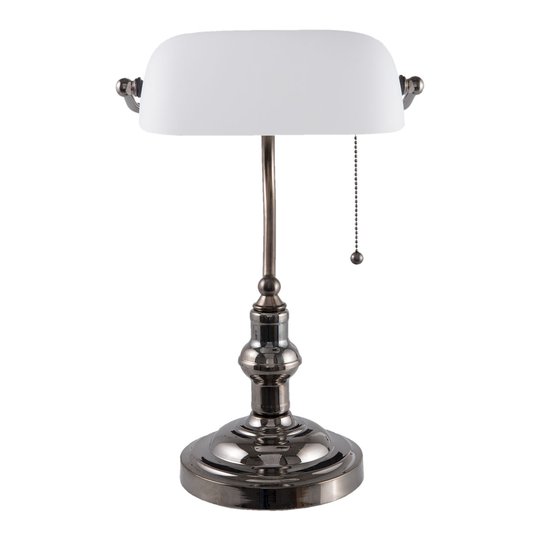 Skrivbordslampa 5100W med vit glasskärm