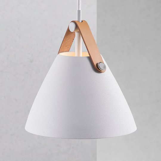 Hänglampa Strap, Ø 16,5 cm, vit