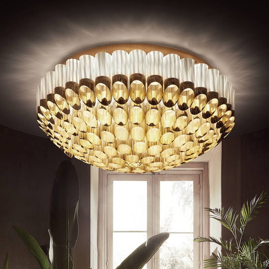 Slamp Odeon Ceiling taklampa, guld, Ø 102 cm