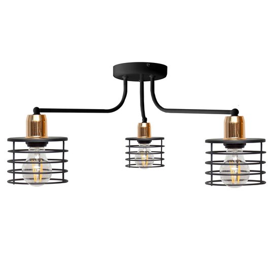 Taklampa Edison, 3 lampor