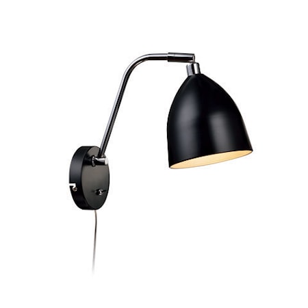 Fredrikshamn Vägglampa Svart