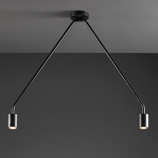 LED-taklampa Caos med 2 lampor i svart