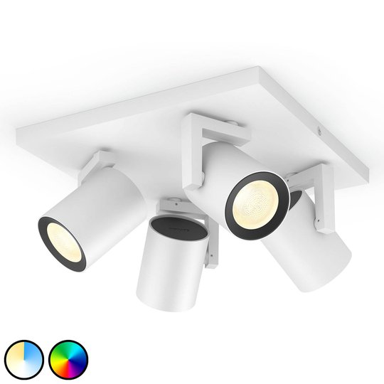 Philips Hue Argenta LED-spotlight, 4 lampor, vit