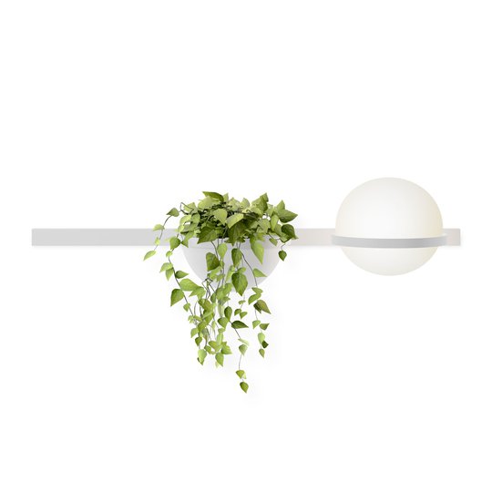 Vibia Palma 3702 vägglampa, växtskål, vit