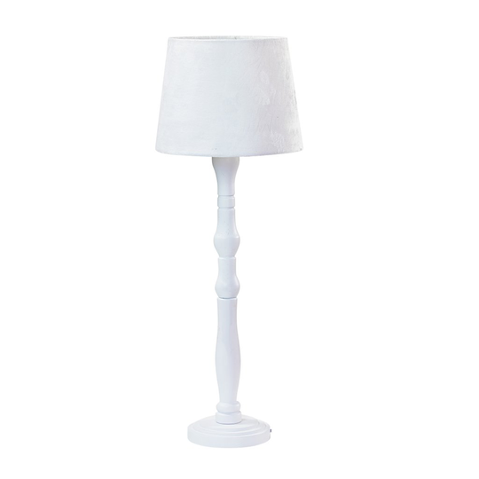 Elin Hög bordlampa (sammet) (Vit)