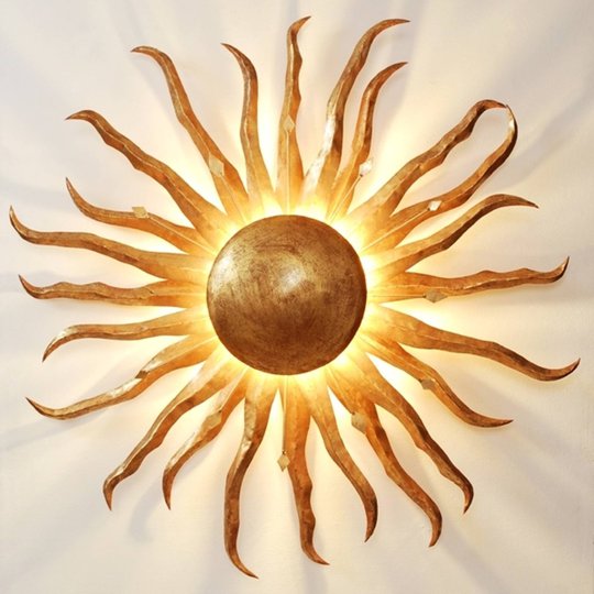 Fascinerande vägglampa SONNE GOLD GIGANTE