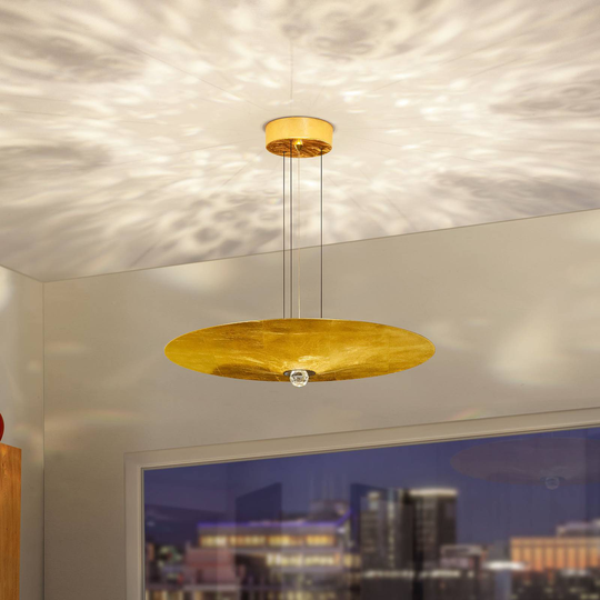 BANKAMP Wisdom LED-hänglampa, bladguld, Ø 60 cm