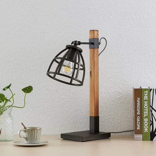 Lindby Tanina bordslampa med burskärm