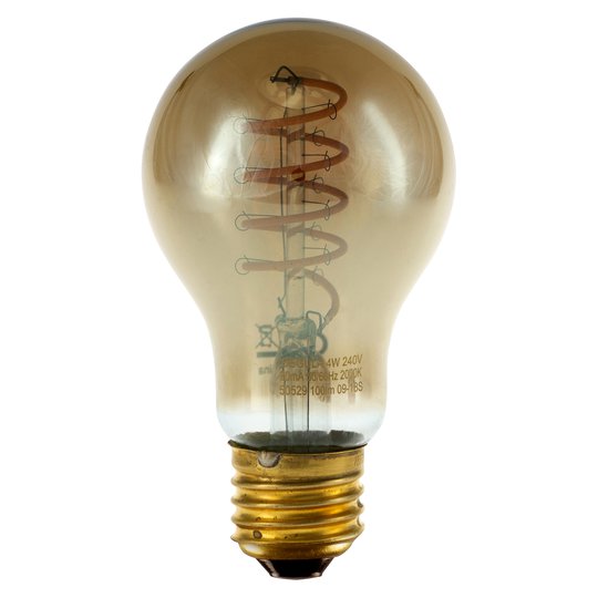 SEGULA LED-lampa Curved Spirale E27 4W grå